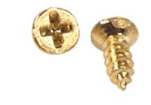 SMALL BRASS SCREWS 20st