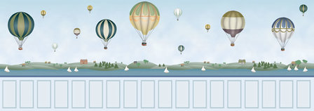 Balloon Mural Nursery Wallpaper