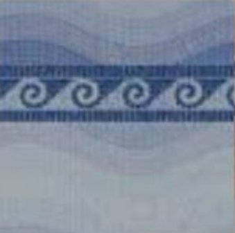 Blue mosaic wave paper with border