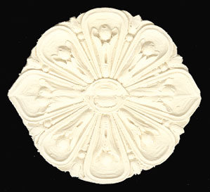 Plafond ornament, plat 8cm doorsnede