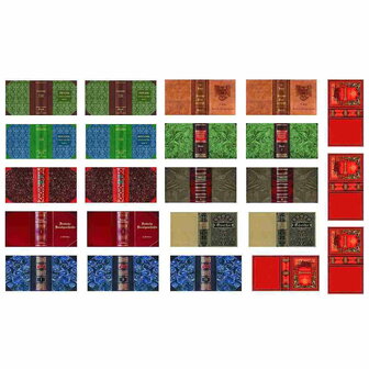 Kleine antiquar. Boekomslagen voor 45 boeken incl Balsa-Latten