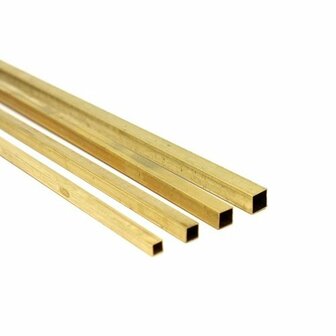 rechthoek messing pijp 1,5 x1 mm