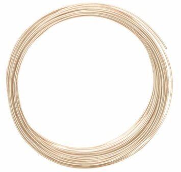 D41311 Aluminium draad 10 meter dikte 1 mm licht goud