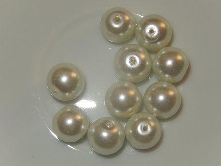 P1312 Glasparel rond wit 10 mm