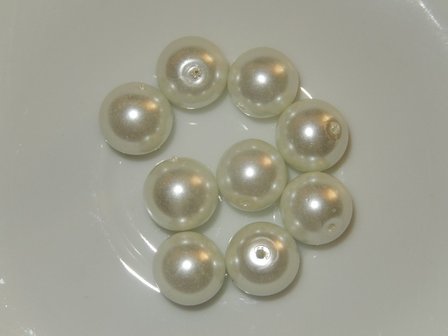 P1313 Glasparel rond wit 12 mm