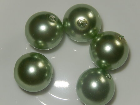 P5521 Glasparel groen rond 16 mm
