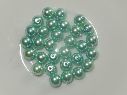 P4205 Glasparel mint rond 6 mm