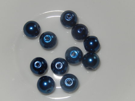 P4101 Glasparel blauw rond 8 mm
