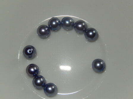 P4102 Glasparel paarsblauw gem&ecirc;leerd rond 6 mm