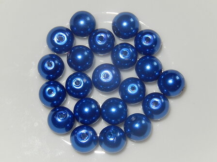 P4109 Glasparel blauw rond 8 mm