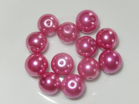 P6117 Glasparel fuchsia rond 10 mm