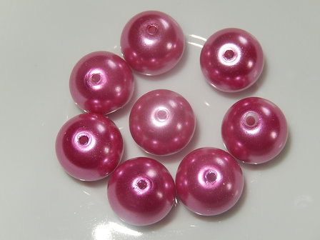 P6126 Glasparel fuchsia rond 12 mm