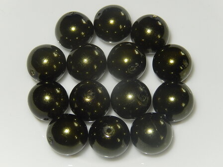 P5625 Glasparel donker olijfgroen rond 10 mm