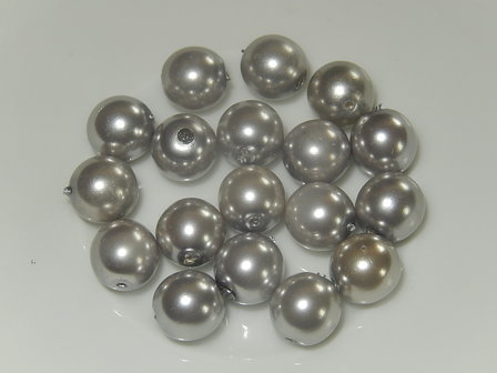 P1409 Glasparel zilvergrijs rond 8 mm