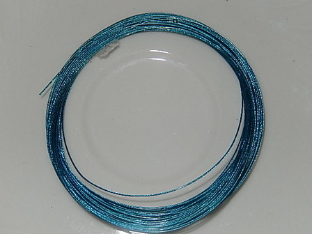 D5103 Gecoat blauw staaldraad 0,38 mm dik 10 meter