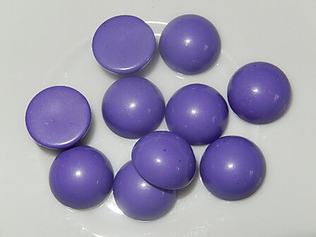 CBK605R11 Acryl cabochon 10 st violetpaars rond 11,5 mm