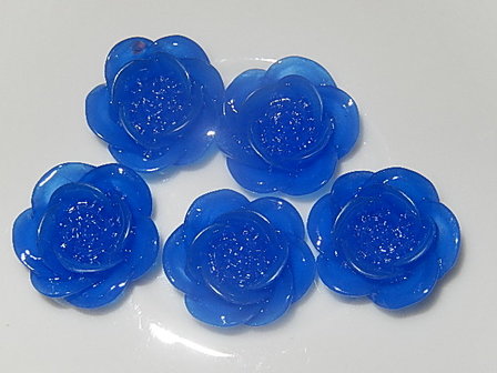 CBK402B18J Jelly resin bloem 5 st kobaltblauw 18 mm