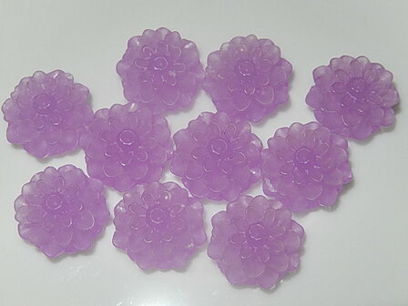 CBK604B15J Jelly resin bloem 10 st lila 15 mm