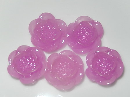 CBK602B18J Jelly resin bloem 5 st lila 18 mm