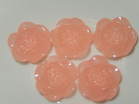 CBK604B18J Jelly resin bloem 5 st pastel roze 18 mm