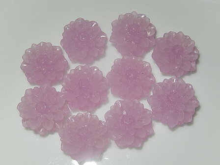CBK602B15J Jelly resin bloem 10 st pastel purple 15 mm
