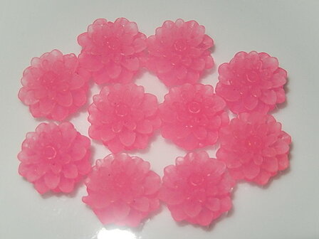 CBK601B15J Jelly resin bloem 10 st fuchsia 15 mm