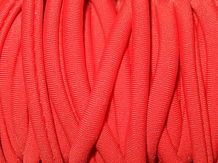 DRN202R50E Elastisch gestikt koord 20 cm rood 5 mm