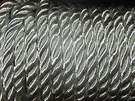 DRN102R50 Gedraaid koord 20 cm grijzig wit 5 mm
