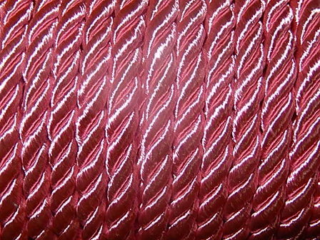 DRN602R50 Gedraaid koord 20 cm roze 5 mm