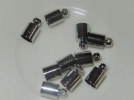 EKM002R050Q 2 st DQ eindkapjes antiek zilver &ndash; binnenmaat 5 mm