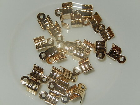 VKM301P020Q 2 st DQ veterklem goud voor 2 mm leer of 3 mm su&egrave;de