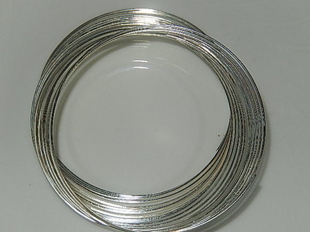 D6106 Memory wire zilver 60 mm 5 wendingen