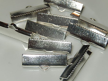 VKM002X20 Veter- of lintklem zilver 20 mm breed 10 st