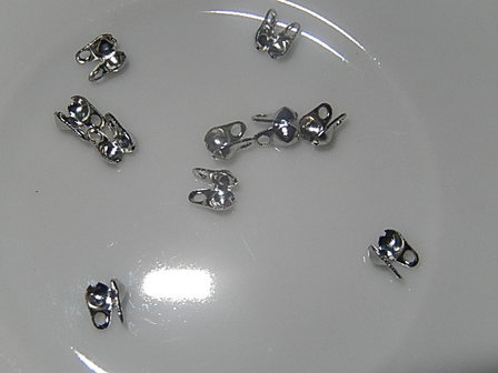 KAM001X015Q DQ kalotje voor ball chain ketting 10 st antiek zilver 1,5 mm