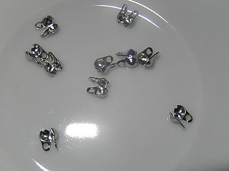KAM001X015Q DQ kalotje voor ball chain ketting 10 st antiek zilver 1,5 mm