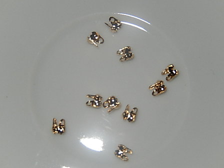 KAM301X015Q DQ kalotje voor ball chain ketting 10 st goud 1,5 mm