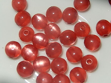 S0401 Spheres kralen 1 st rood rond 8 mm