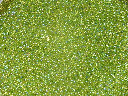 T1612 Miyuki rocailles 11/0 10 gr transparent AB chartreuse 258