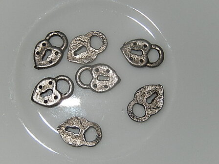 HAM010H12 Metalen hanger hartvorm &#039;de sleutel tot je hart&#039; 1 st zilver 12x8 mm
