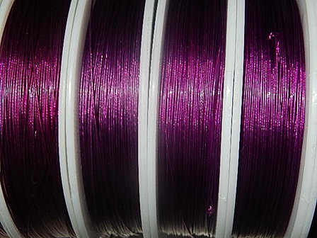 D5108 Gecoat purple staaldraad 0,45 mm dik 100 meter op rol