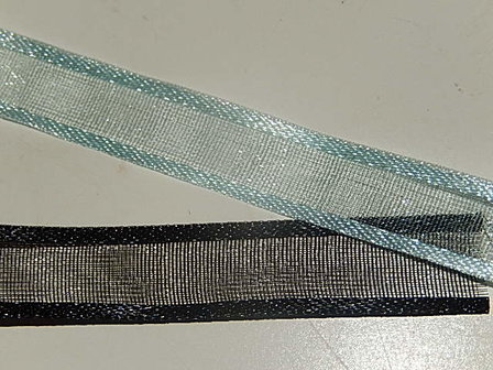 LO1010 Organza lint 10 mm breed met satijnrand meerdere kleuren