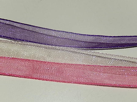 LO0600 Organza lint 6 mm breed meerdere kleuren