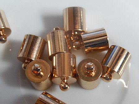 EKM305R060Q 2 st DQ eindkapjes goud &ndash; binnenmaat 8 mm