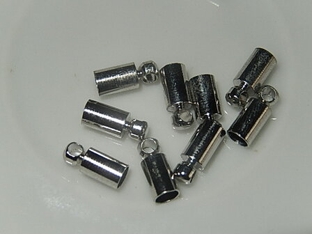 EKM005R030Q 2 st DQ eindkapjes antiek zilver &ndash; binnenmaat 3 mm