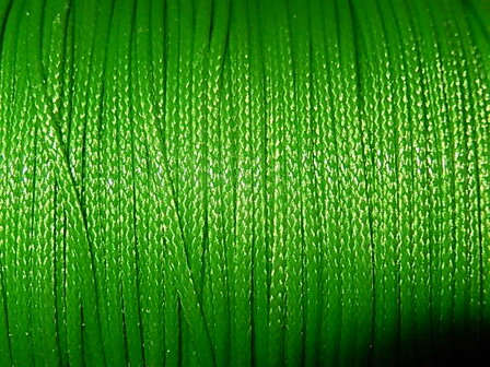 DRW502X010 Waxkoord 1 m gewaxed polyester koord 1 mm limegroen