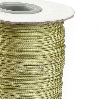 DRW503X010 Waxkoord 1 m gewaxed polyester koord 1 mm donkerkhaki