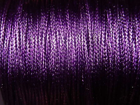 DRW604X010 Waxkoord 1 m gewaxed polyester koord 1 mm purple