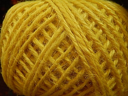 DRJ005 Natuurlijk sisal koord 1 meter lang geel 2 mm