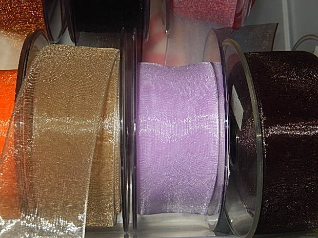 LO3500 Organza lint 35 mm breed meerdere kleuren