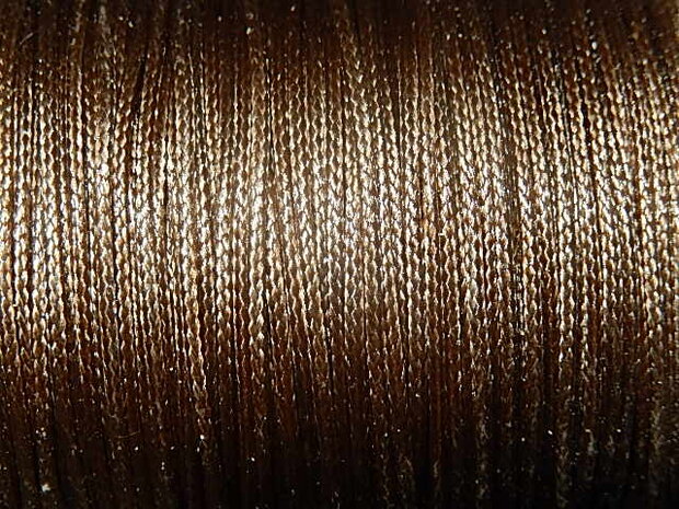 DRW701X010 Waxkoord 1 m gewaxed polyester koord 1 mm camel